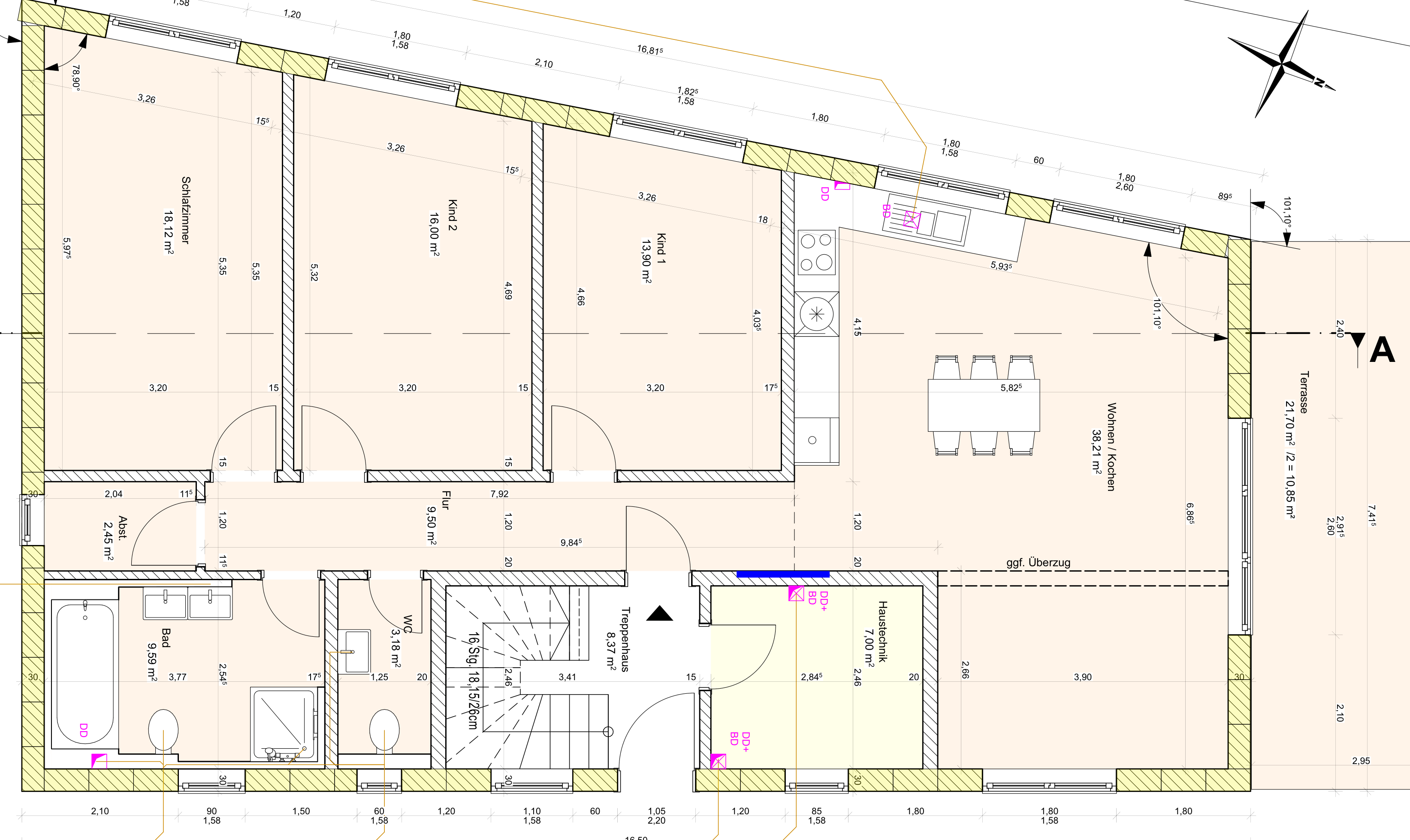 Erdgeschossgrundriss aus der Werkplanung vom 02.08.2025